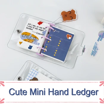 

Spiral transparent PVC Notebook Cover Loose Diary Coil Ring Binder Filler Paper Seperate Planner Receive Bag Card Storage