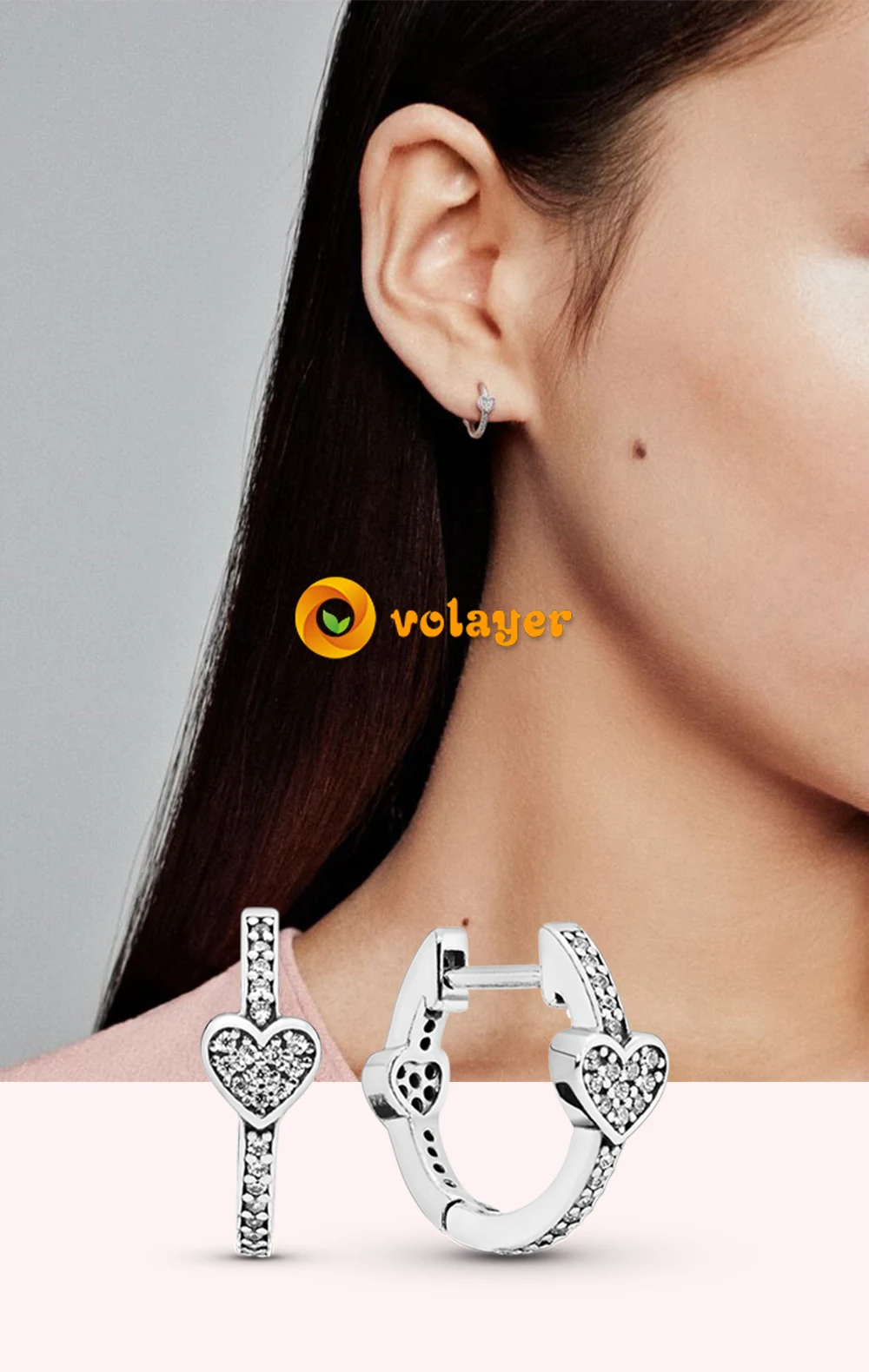 bracelet 2022 New Earrings Volayer 925 Silver Family Tree Angel Wing Daisy Heart Pansy Butterfly Stud Earrings Women Hoop Earrings wedding rings for women