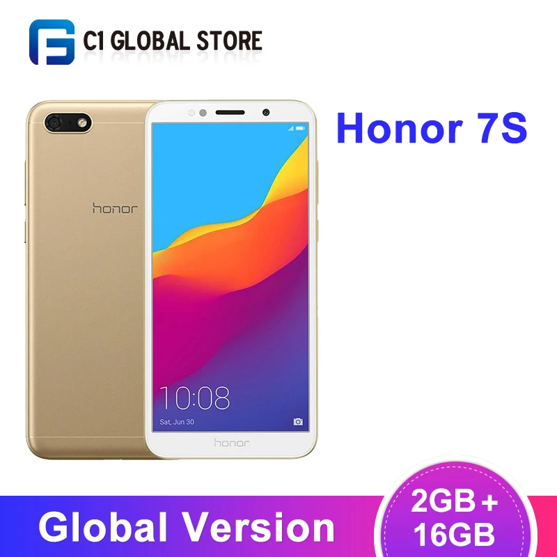 

Original Global Version Honor 7S 2GB 16GB Smartphone MT6739 Quad Core 13MP Rear Camera 3020mAh Battery 5.45" 18:9 Screen