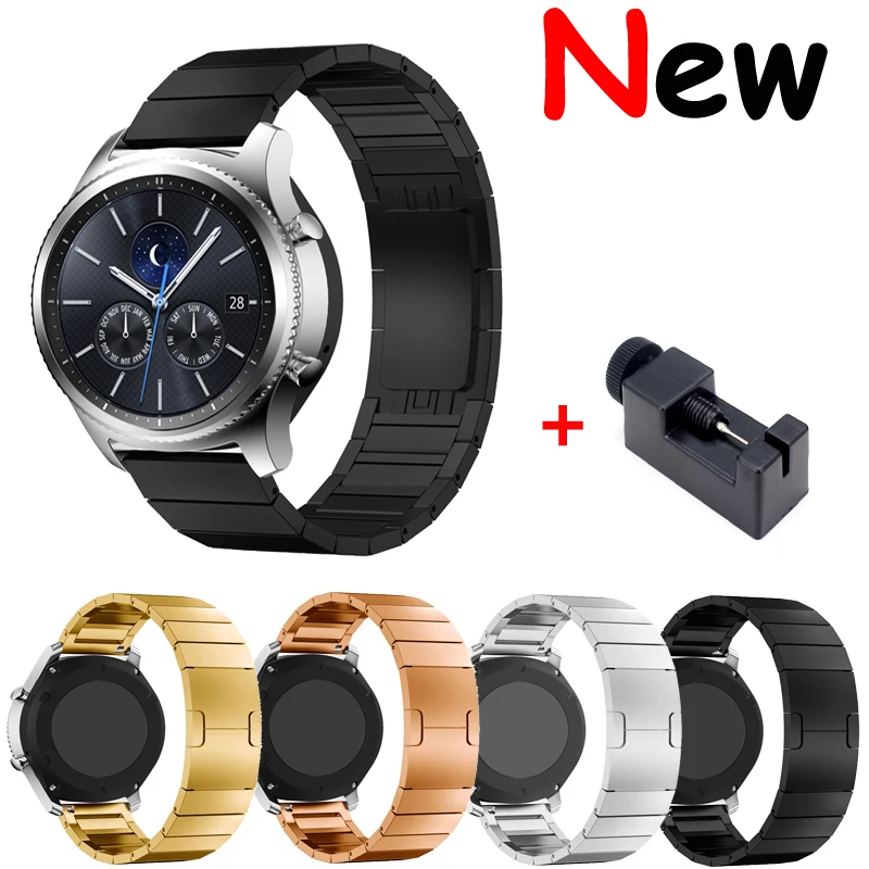22 мм ремешок для часов Samsung galaxy watch gear s3 frontier 46 42 Huawei GT часы из нержавеющей стали