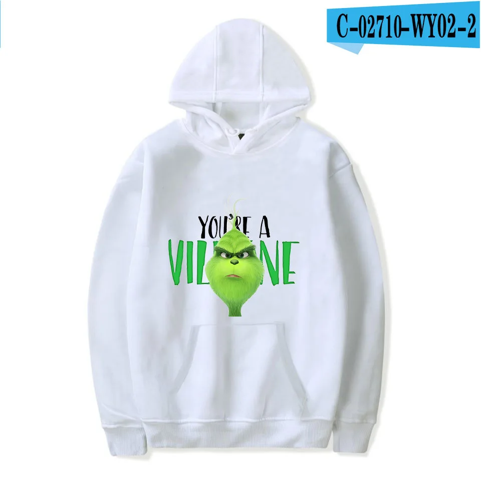 Толстовки с принтом из фильма The Grinch, мужские/женские толстовки, унисекс спортивный костюм, модные пуловеры, уличная толстовка с капюшоном, Топы - Цвет: 2D