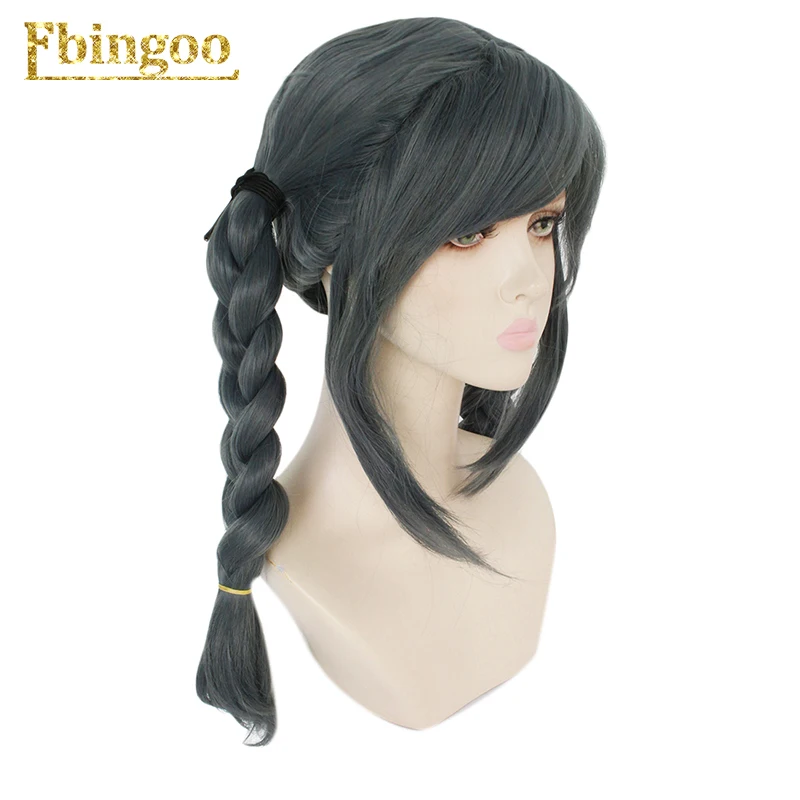 Ebingoo шапка+ Danganronpa Dangan-ronpa Peko Pekoyama двойной плетеный темно-серый Синтетический Косплей парик для Хэллоуина вечерние костюмы