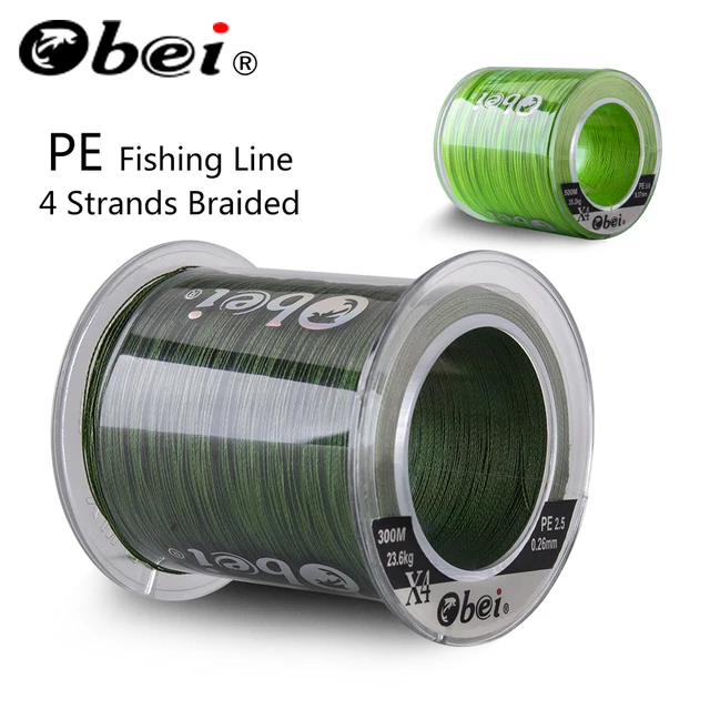 US $7.02 Obei 300M 500M PE Fishing Line 4 Strands Braided Multifilament Fishing Line Smooth Sea Softwater Li