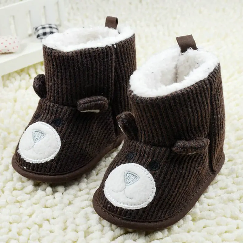 

Cute Autumn Winter Infants Shoes Baby Girl Boy Polka Dot Knitting Boots Casual Sneakers Non-slip Soft Soled Walking Shoes/