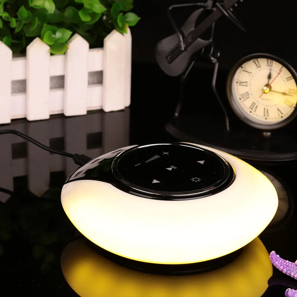 

Portable Moon Shape Bluetooth Wireless Speaker Light Luminous Table Lamp Outdoor