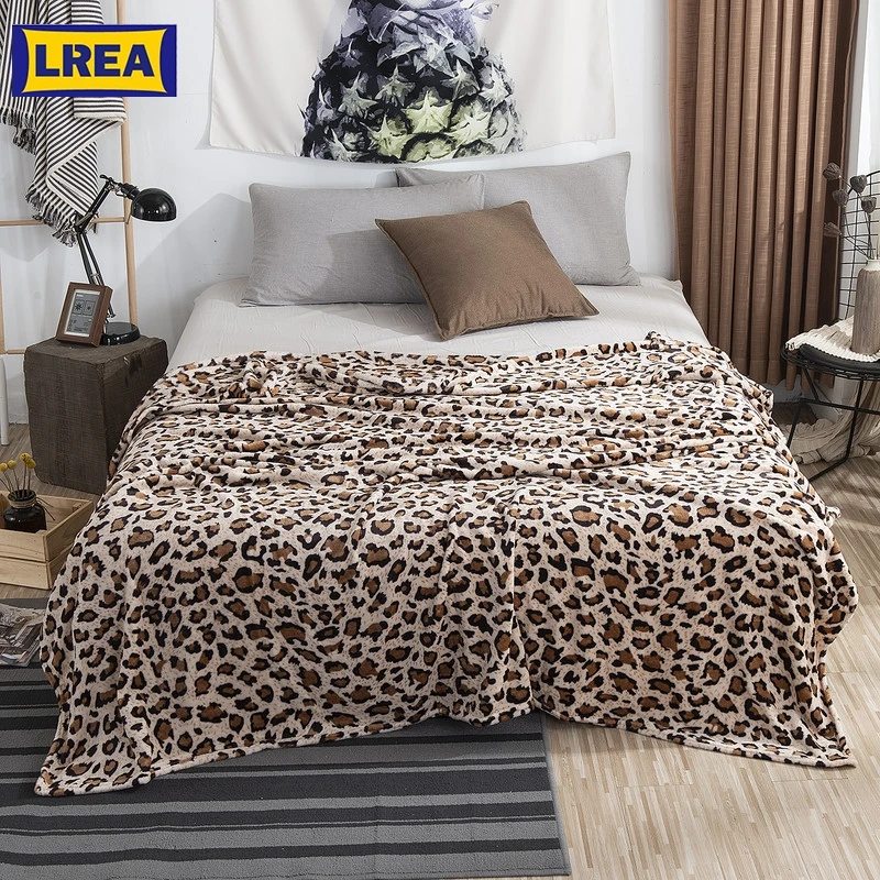 

Animal Skin Leopard Zebra Sherpa Plush Blankets Winter Flannel Blanket For Double Bed Soft Warm Bedspread Travel Throw Blanket