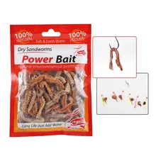 

6g-10g Natural Dry Sandworm Live Bait Saltwater Freshwater Fish Bait Fishy Soft Bait Sea Fishing Worm Real Bait Dry Insect Bait