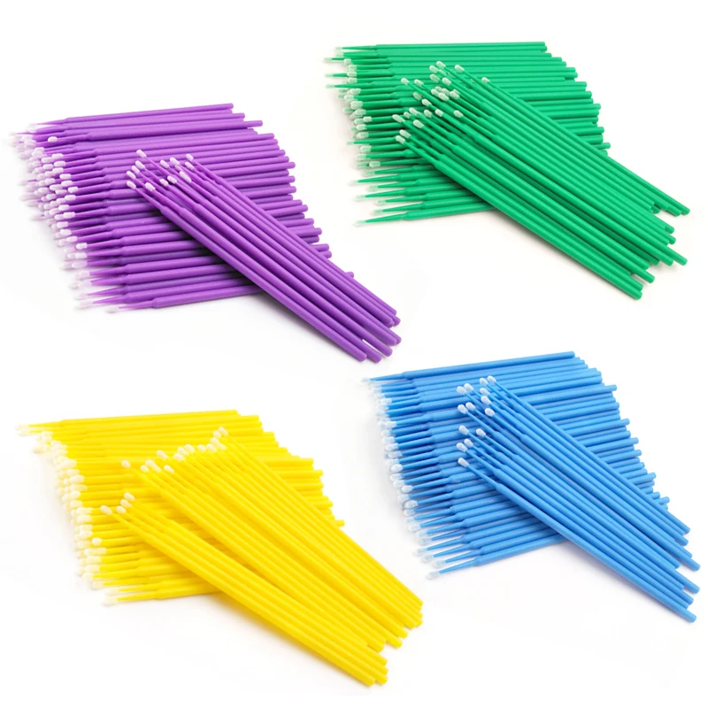 

1000pcs Micro Brushes Eyelash Extensions Disposable Eye Lash Glue Cleaning Brushes Lint Free Applicator Sticks Makeup Tools