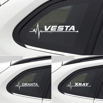 

1pcs Auto Car window glass Decor Stickers Reflective Decals Car-Styling For lada XRAY niva kalina priora granta largus vaz