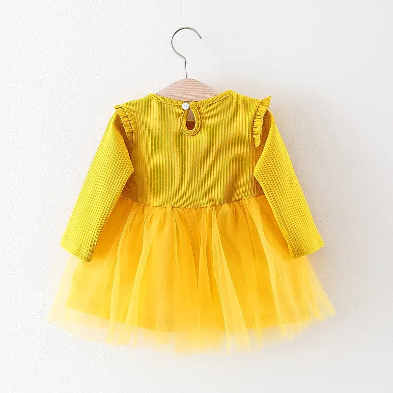 Платье для маленьких девочек платье с длинными рукавами и рисунком кролика для маленьких девочек платье на день рождения для малыша платья на крестины фатиновые платья vestido infantil