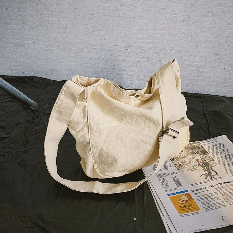 

Literature And Art Big Bag 2019 New Style Korean-style Canvas Bag INS Simple Students Single-shoulder Bag for Women Tote Bag
