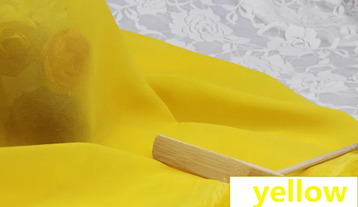 Цвета 12 шт дизайн шифон драпировка для потолка крыша ткань для навеса драпировка для свадьбы праздничные украшения - Цвет: yellow