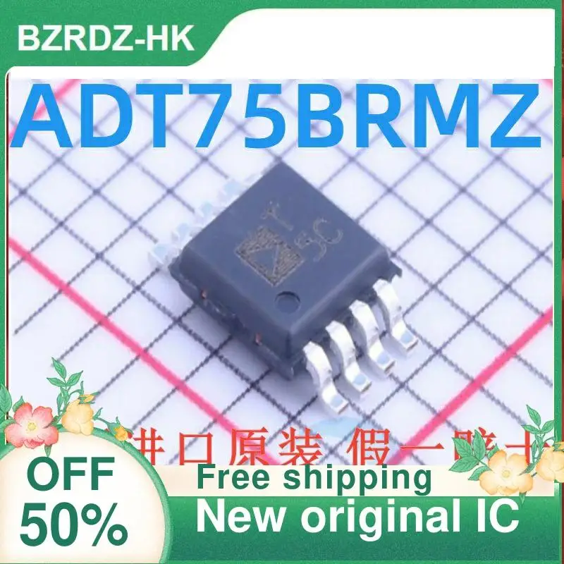 

10PCS ADT75BRMZ ADT75 T5C MSOP-8 New original IC