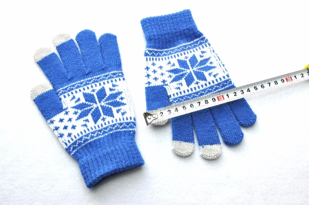 Зимние перчатки для сенсорного экрана, модные мужские и женские зимние текстовые кепки для активного смартфона, вязаные мягкие перчатки для экрана, женские вязаные перчатки