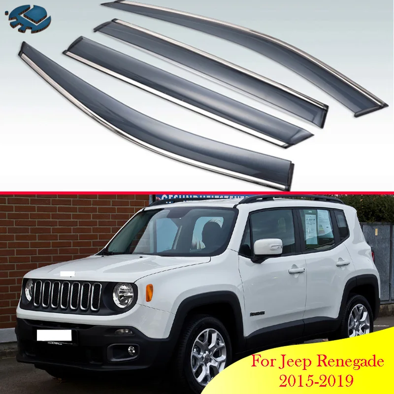 Для Jeep Renegade 2015-2019 автомобильные аксессуары пластиковые накладки на окно