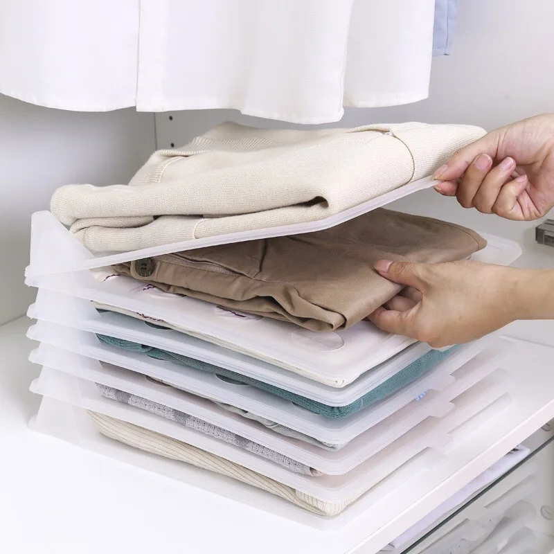 5pcs Lot T Shirts Clothes Closet Drawer Organizer Plastic Wardrobe