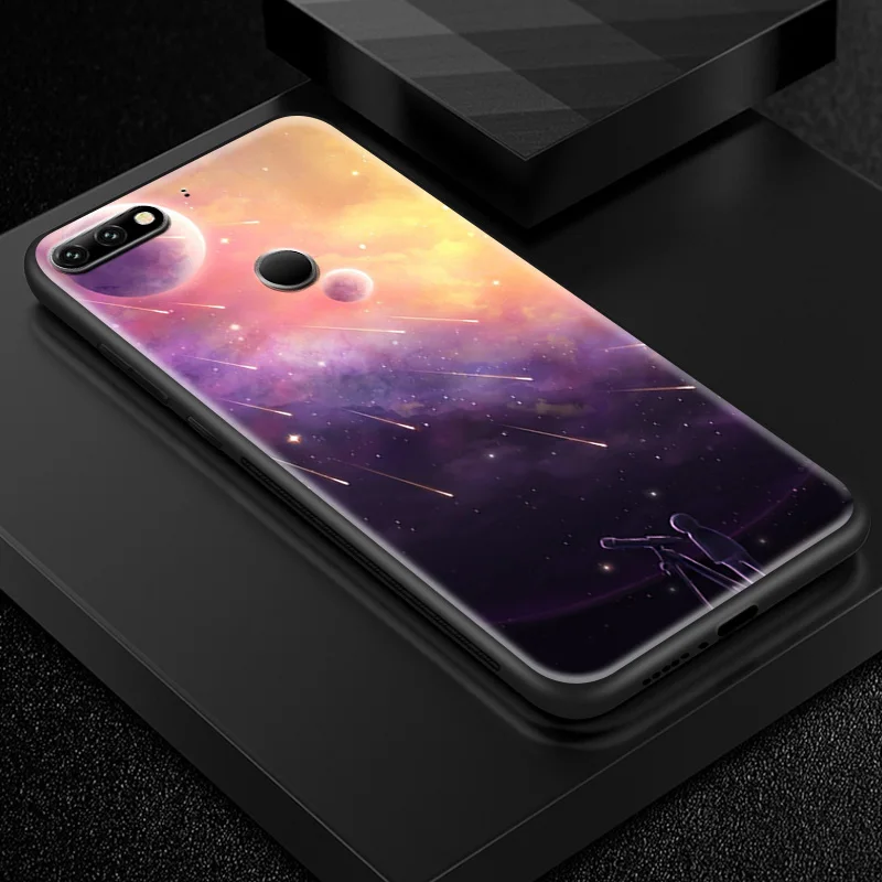 Роскошные Чехлы из закаленного стекла для huawei Enjoy 9s Honor 7A Pro 7C 7X 8A 8X9 10 Lite Magic 2 Play mate 20 Pro Nova2 3 4 Soft Funda