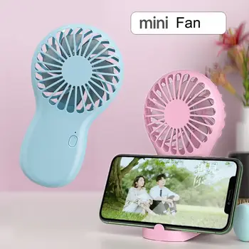 

USB Rechargeable Mini Pocket Fan Cool Air Hand Held Fans Mobile Phone Holder