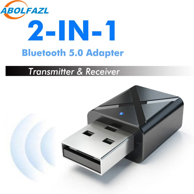 

ABOLFAZLReal Stereo Bluetooth 5.0 Audio Receiver Transmitter Mini 3.5mm AUX Bluetooth Transmitter Wireless Adapter For TV PC Car