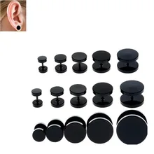 Пирсинг, Oreja, 1 пара, черная хирургическая сталь, ушной хрящ, трагус, спираль, кольцо, внутренняя нить, ушные датчики, ювелирные изделия для тела