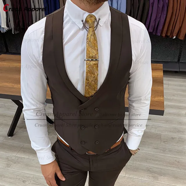 Chaleco de traje clásico para hombre, ropa sin de negocios, a medida, para novio, boda, 2021|Chalecos| -