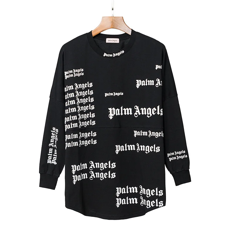 Plam Printed Letter Crew Neck Pullover Autumn And Winter Casual Base Shirt Europe And America Popular Brand Teenager Long Sleeve