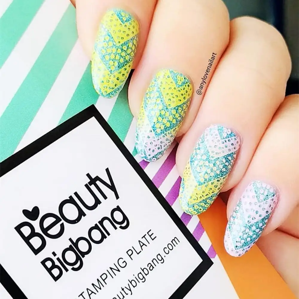 BeautyBigBang штамповочная пластина 6*12 см шаблон трафаретные Гвозди Искусство Геометрическая полоса тема прямоугольная штамповочная пластина BBB XL-017