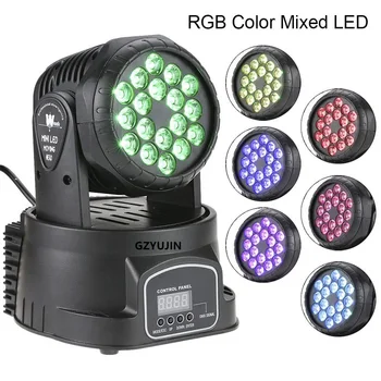 

8pcs/lot DJ Mobile Lighting Mini LED Light 18x3 watt Moving Head Beam Light For Stage