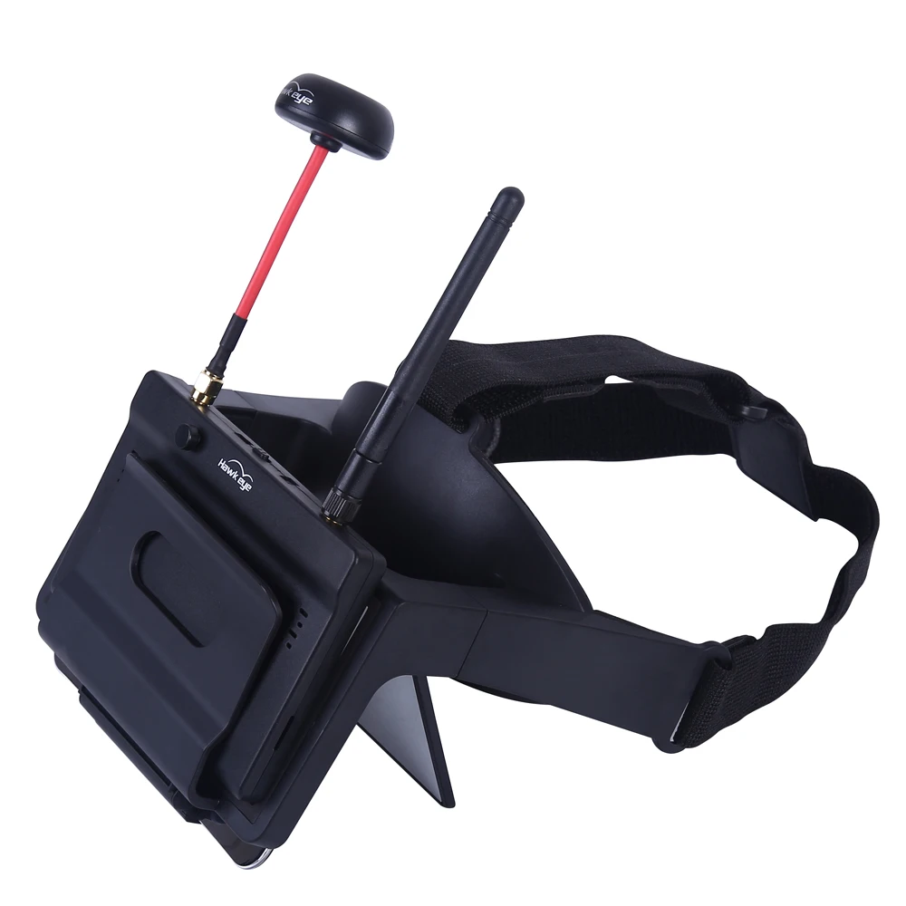 

Hawkeye Little Pilot VR All-in-one 5 Inch True Diversity FPV Monitor 5.8G 48CH Dual Receiver Foldable Goggles for RC Drone