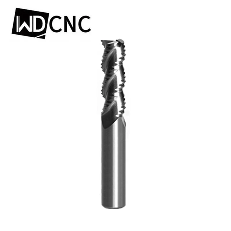  Roughing End mill for aluminium HRC55 3 Flutes Carbide milling cutter Aluminum Cutting tools 4mm 6mm 8mm 12mm rough cutting