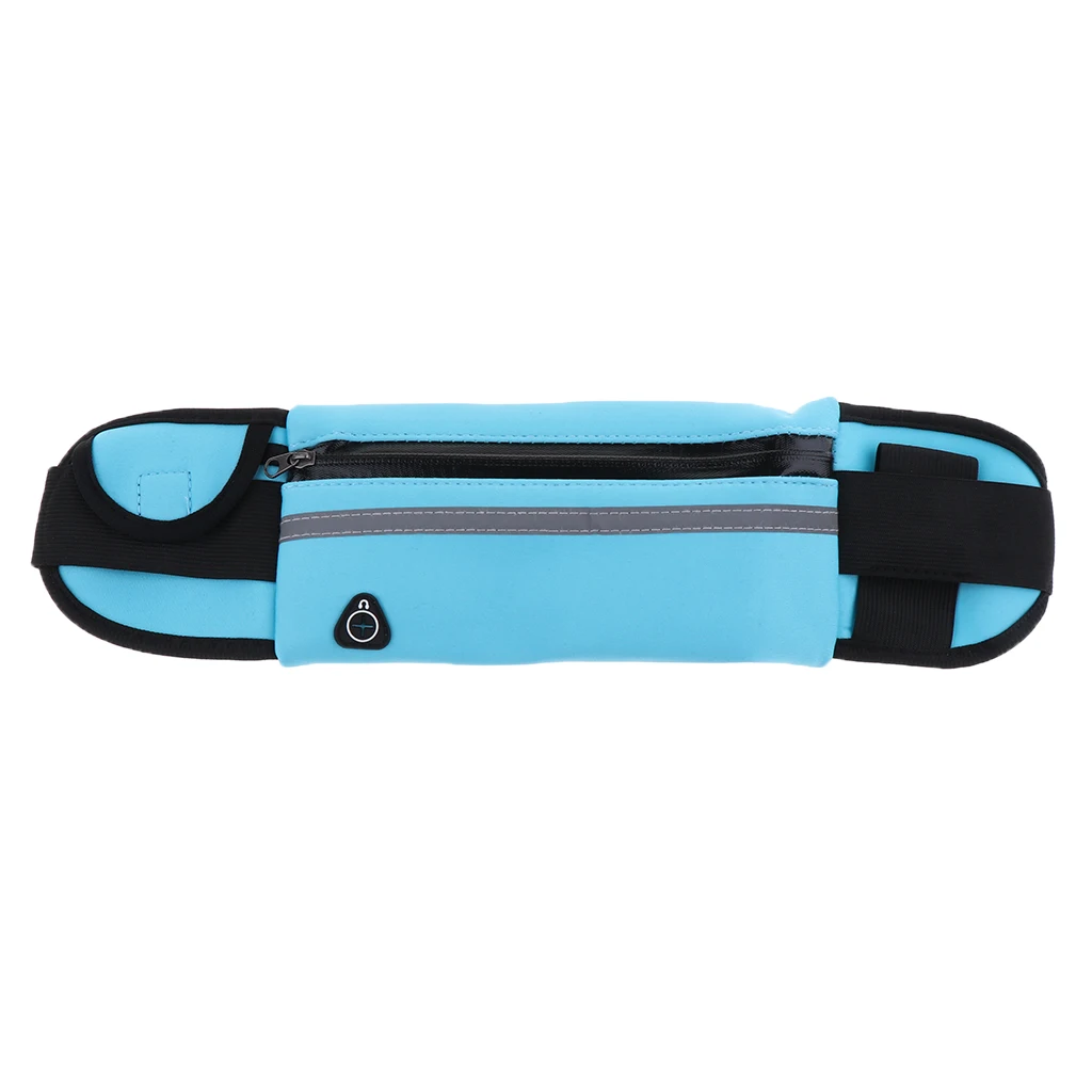Reflect Running Belt Jogging Cycling Waist Pouch Bag W/ Water Bottle Holder Running Bags for Outdoor Sports