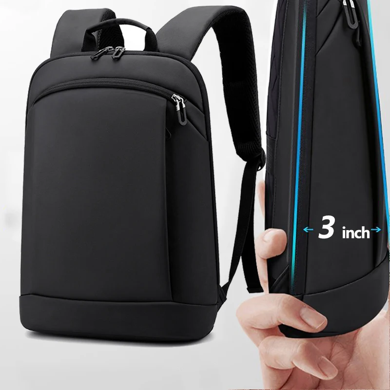 Laptop Backpack Business-Bag Office-Work Men Bag Unisex Thin Slim Ike Marti