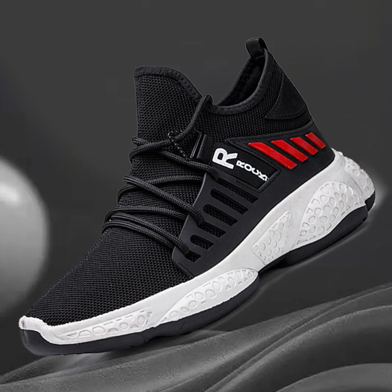 Men Sneakers New Breathable Lace Up Men Mesh Shoes Fashion Casual Noslip Men Vulcanize Shoes Tenis Masculino H500