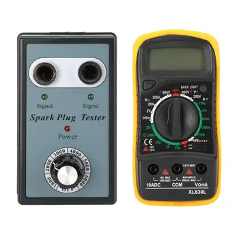 

Dual Hole Car Spark Plug Tester Ignition Plug Multimeter Maintenance Tool 100-240V US Plug brake fluid tester