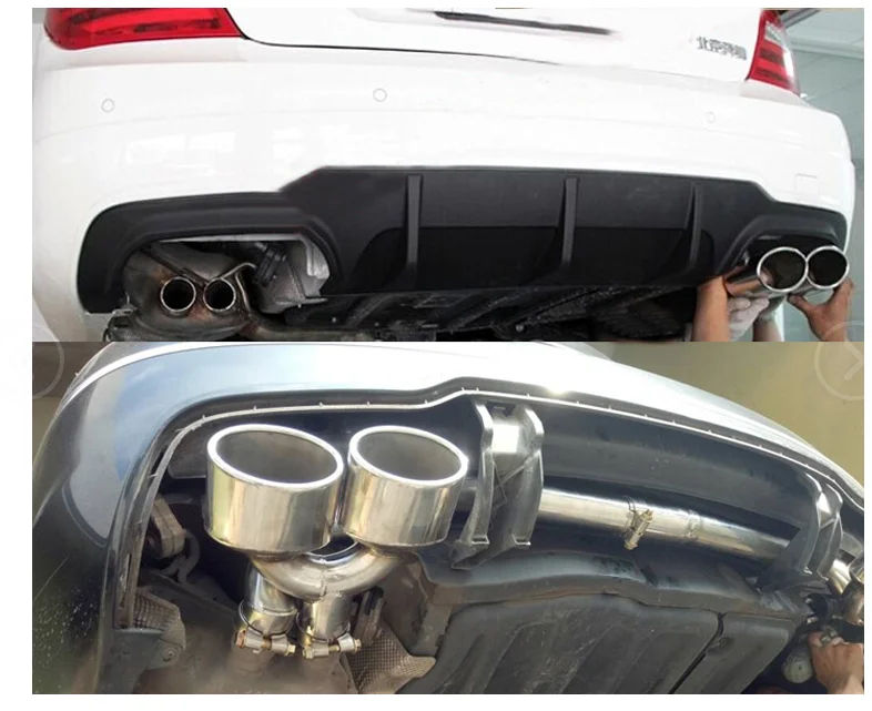 For Benz W204 C200 C180 C260 Exhaust Tip up C63 M sport 4 out Stainless Steel ExhausPipe MufflerTipTailpipe in 2008-2013 For Benz W204 C200 C180 C260 Exhaust Tip up C63 M sport 4 out Stainless Steel ExhausPipe MufflerTipTailpipe in 2008-2013