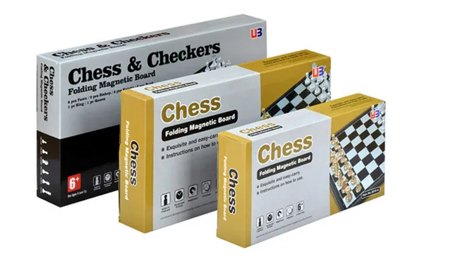 Inglês versão internacional xadrez chessman cor ouro e prata dobrável xadrez  xadrez magnético jogo 3810a 4812a 4912a 3 tamanho - AliExpress