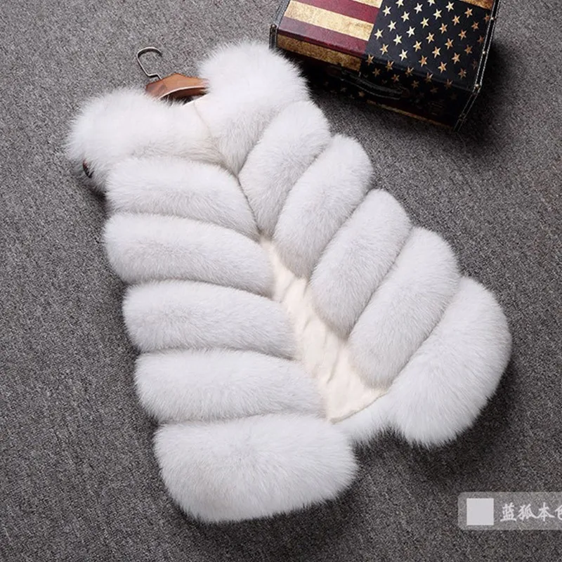 Pelliccia donna 6XL зимнее пальто женский меховой жилет пальто из искусственного меха для отдыха Женский Длинный жилет из лисьего меха плюс размер: S-XXXXL PC244