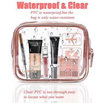 

Transparent Cosmetic Bag Travel Makeup Case Women Zipper Make Up Bath Organizer Storage Pouch Toiletry Wash Beaut Kit 30H