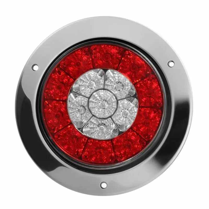 2X4 круглый красный/янтарный 16-СВЕТОДИОДНЫЙ грузовик с прицепом Стоп сигнал поворота Хвост светильник 12V