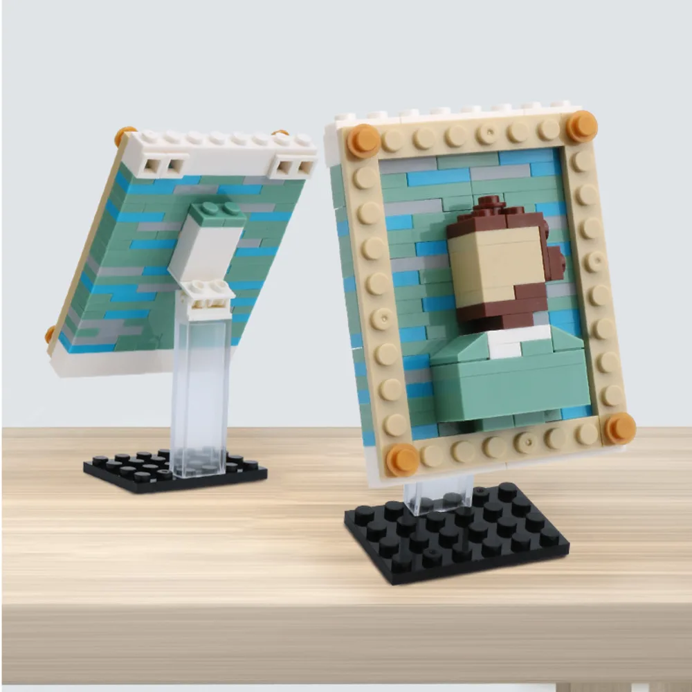 Творческие блоки MOC Mosiac пиксельное искусство сделай сам Картина Ван Гога