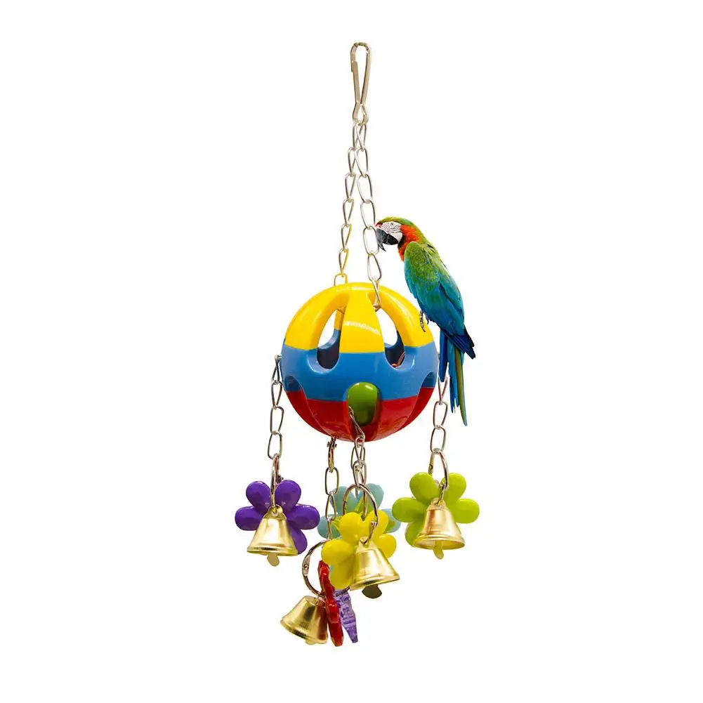 Акриловые Cockatiel игрушки для домашних животных Птица кусать жевательный подвесной колокольчик декор для клетки