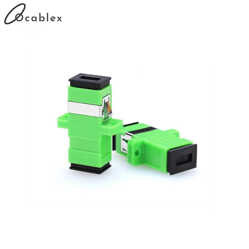 

10pcs/lot SC/APC Adaptor New SC Female Fiber Optic Simplex Single Mode SC Flange with Flange Plastic Fiber Coupler