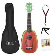IRIN 21in Basswood Ukulele Cute Watermelon Shape Beginners Concerts Ukuleles Storage Bag Strape Strings Capo