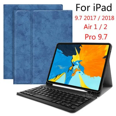 Чехол для iPad mini 4 5 Pro 9,7 Чехол для iPad 9,7 Air 1 2 пенал Funda со съемной беспроводной клавиатурой Bluetooth - Цвет: 9.7 Air 12 Pro9.7