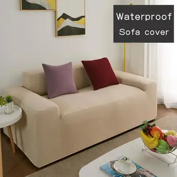 

Waterproof Sofa Cover Cushion All-inclusive Couch Cover Solid Color Non-slip Sofa Covers For Living Room Modern Slipcover