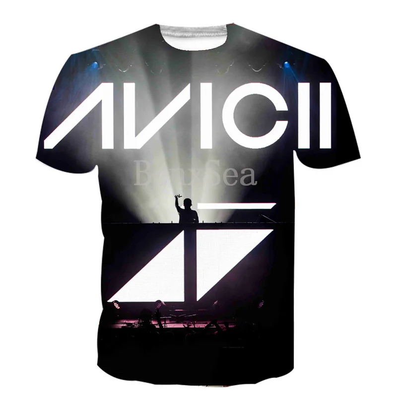 Женская и мужская футболка с 3D принтом DJ Avicii Alesso Tim Bergling Logo пуловер в стиле хип хоп