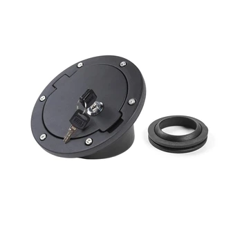 

Fuel Tank Cover Door Lock Accessories Gas Tank Cover with Lock for Jeep Wrangler JK and Unlimited Sport Rubicon