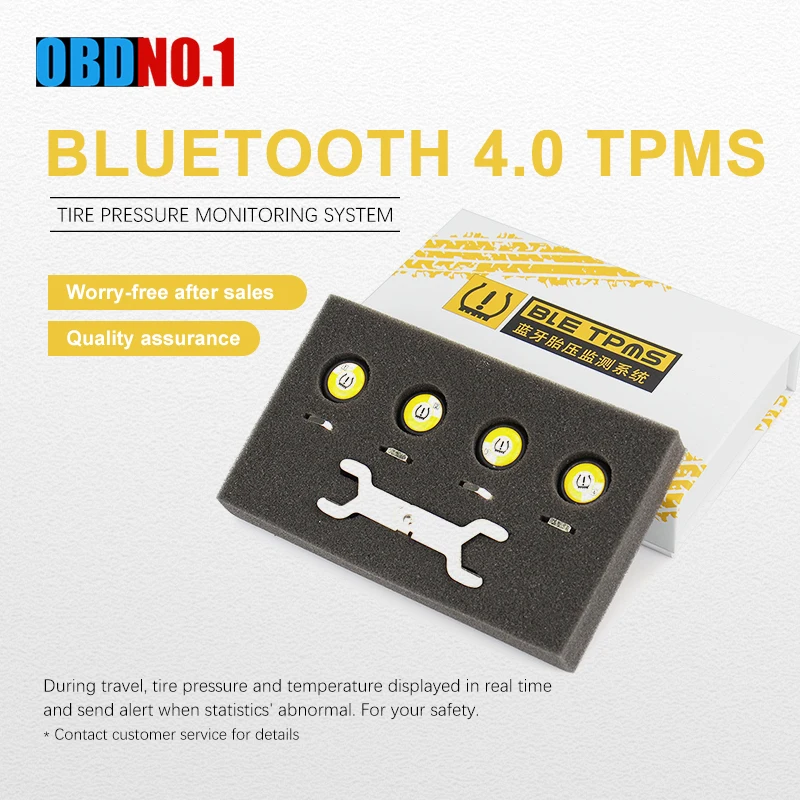 External meter BLE TPMS автомобильный Bluetooth TPMS система сигнализации давления в шинах с 4 датчиками Поддержка Android и IOS Телефон - Тип: External meter