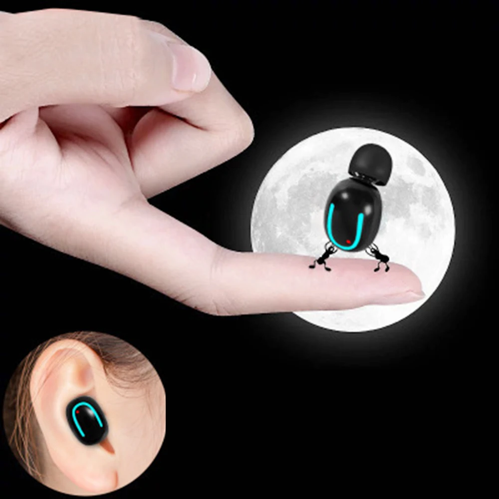 Q13 TWS Bluetooth Headset Mini Single Ear Wireless Stereo Earphone Headset Earphones BT5 0 Charging Box with Mic for Smartphones