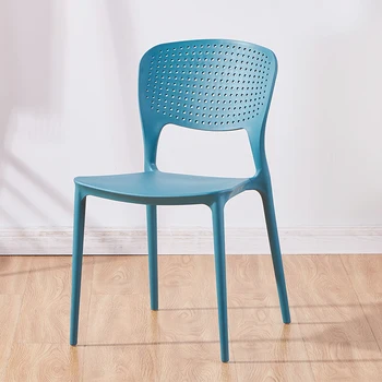

Nordic Plastic Chair Adult Back Chair Home Simple Dining Chair Negotiating Training Chair Desk Chair Hollow Plastic Chair